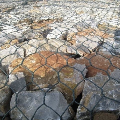 Galfan-gecoate Gabion Basket met 0,5 mm PVC-coating Treksterkte 350-550N/mm2