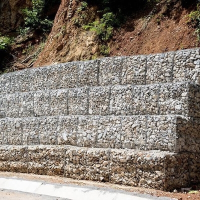 2.2mm - 4.0mm Draaddiameter Galfan Gabion Met 65% - 80% open gebied