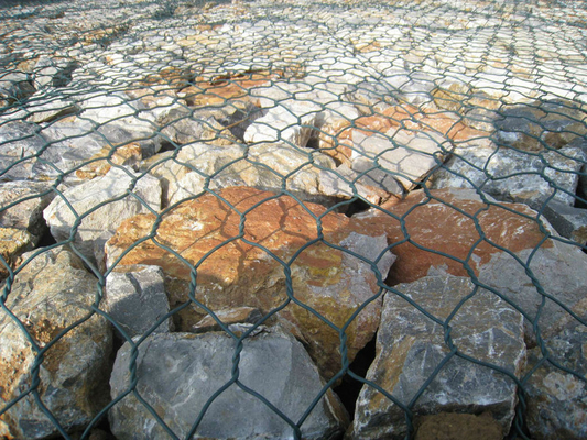 Gepersonaliseerde Galfan gelaste Gabion Basket 6 * 8CM Mesh Grootte slijtvastheid