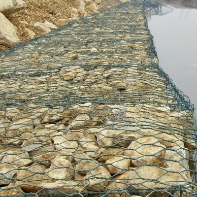 Gegalvaniseerde stalen Gabion Box Gelast stenen kooi voor het vasthouden van de muur landschap