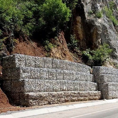 Hoge treksterkte Galfan Spotsweld Gabions voor landschapsarchitectuur