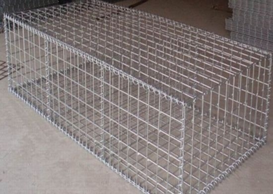 Tensiel gelast hek Gabion doos gemaakt van legering staaldraad met dubbele laag PVC coating