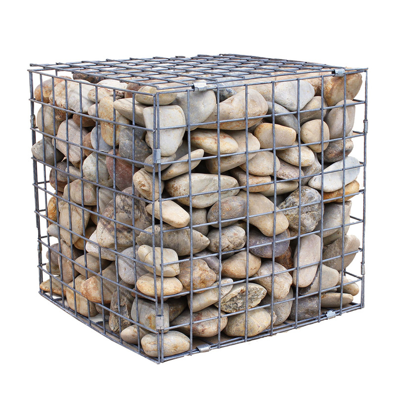 Tensiel gelast hek Gabion doos gemaakt van legering staaldraad met dubbele laag PVC coating